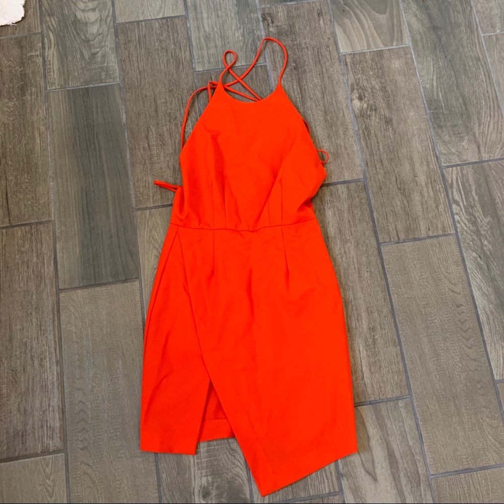 Sugarlips red strappy back mini dress